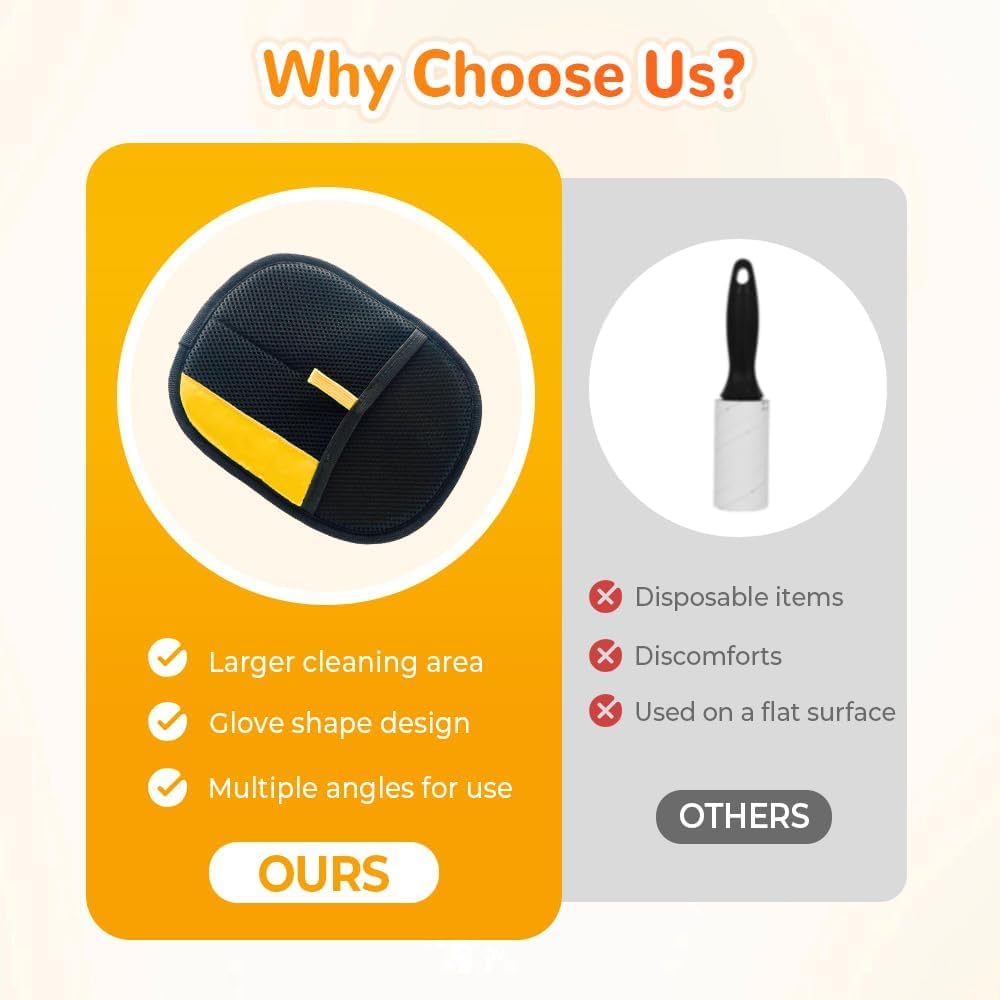 MYY Pet Hair Removal Glove Electrostatic Hair Remover Tool for Cats Dogs