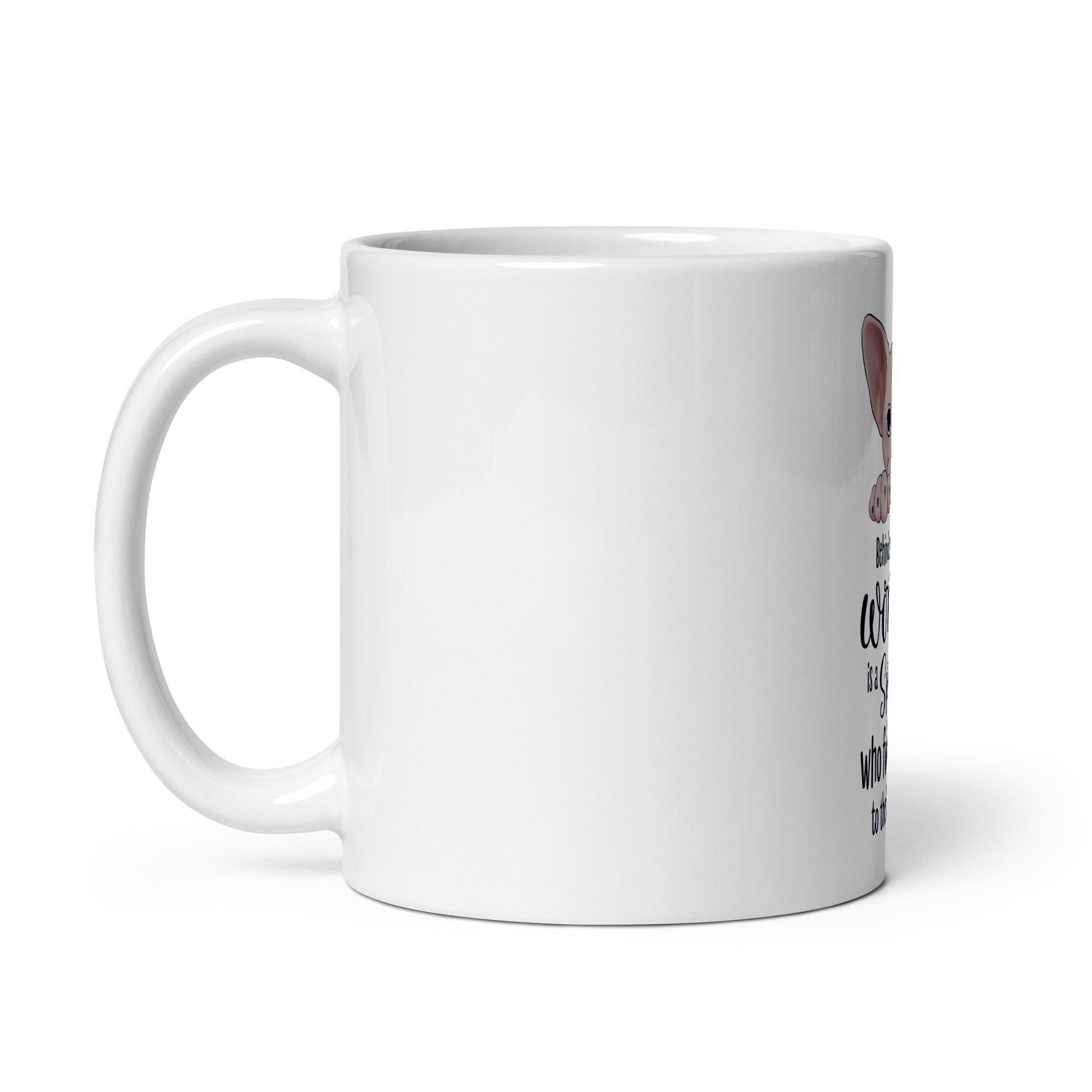 "BEHIND EVERY WOMAN" SPHYNX MUG